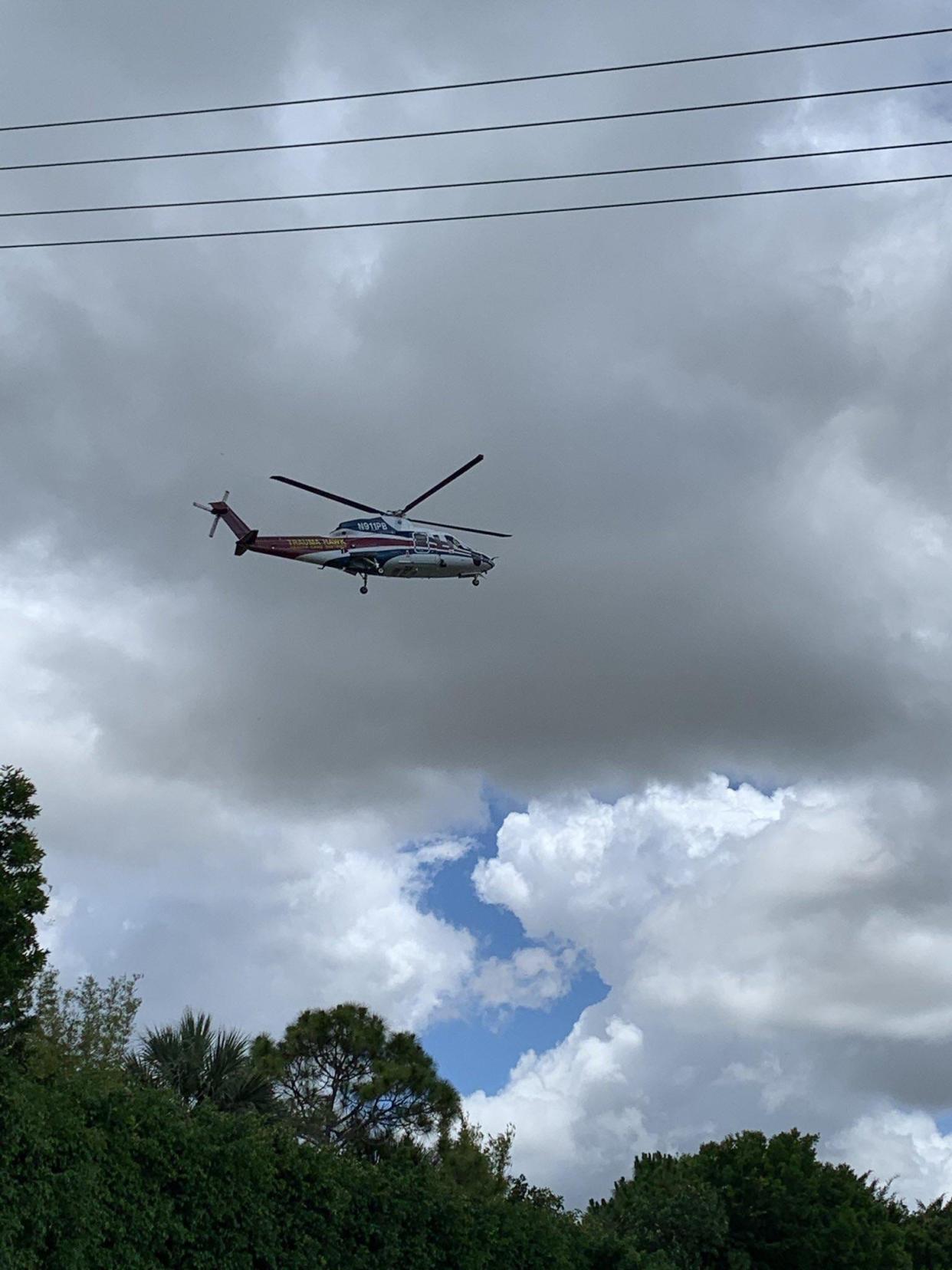 A Trauma Hawk helicopter in Palm Beach County.