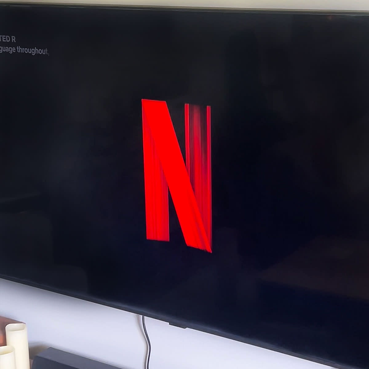 Netflix screen on TV