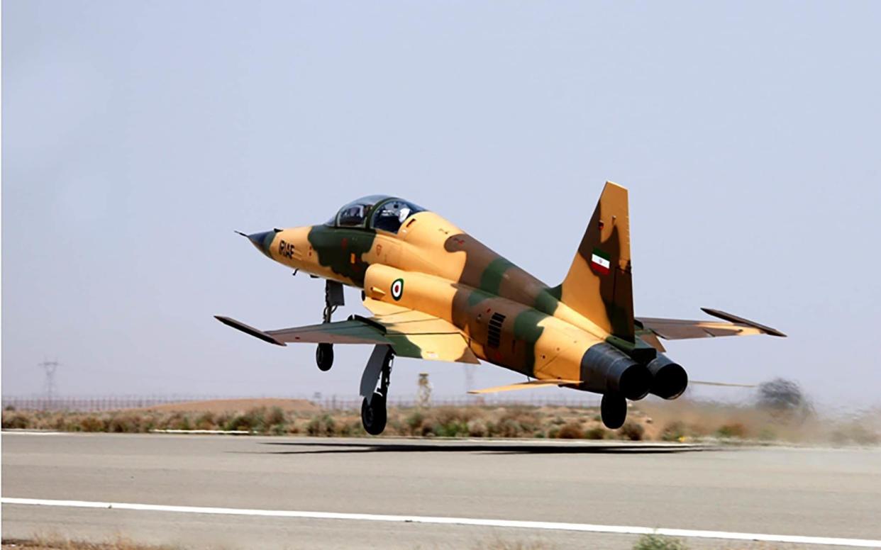 The new Kowsar fighter jet is claimed to be a domestically-built jet - AFP