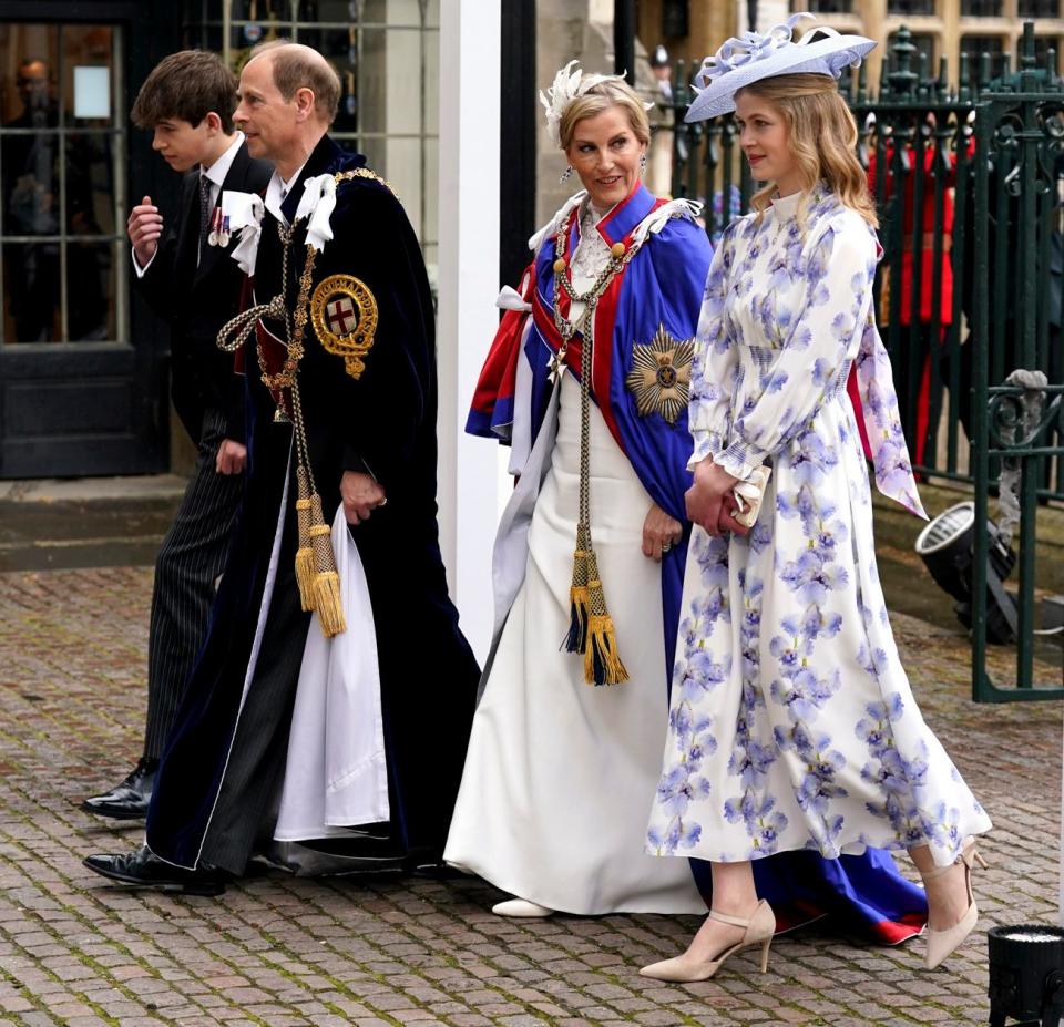 Crabb dressed the Duchess of Edinburgh and Lady Louise Windsor for the Coronation in 2023