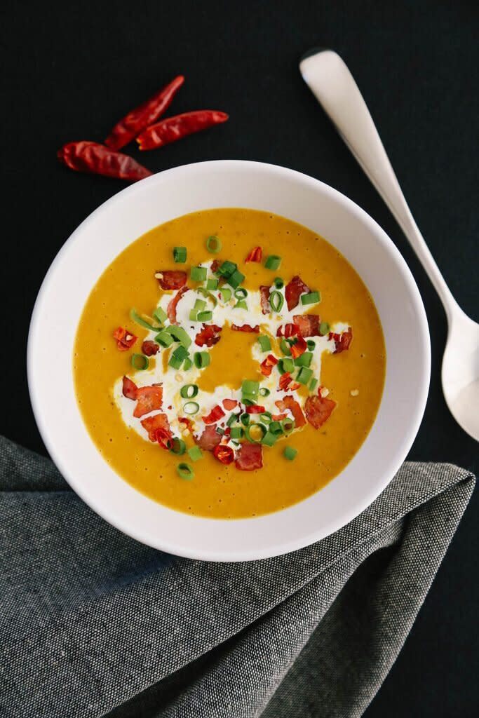 <a href="http://happyketo.com/keto-pumpkin-soup/" target="_blank" rel="noopener noreferrer"><strong>Keto Pumpkin Soup with Cumin and Ginger from Happy Keto</strong></a>