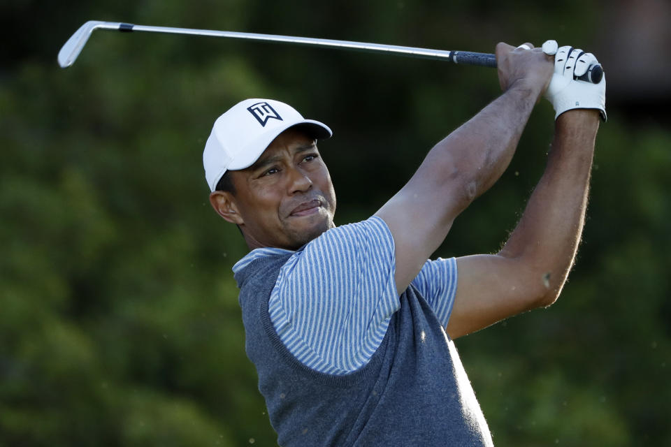 Tiger Woods didn’t make a big move on Day 3 at Torrey Pines. (AP Photo)