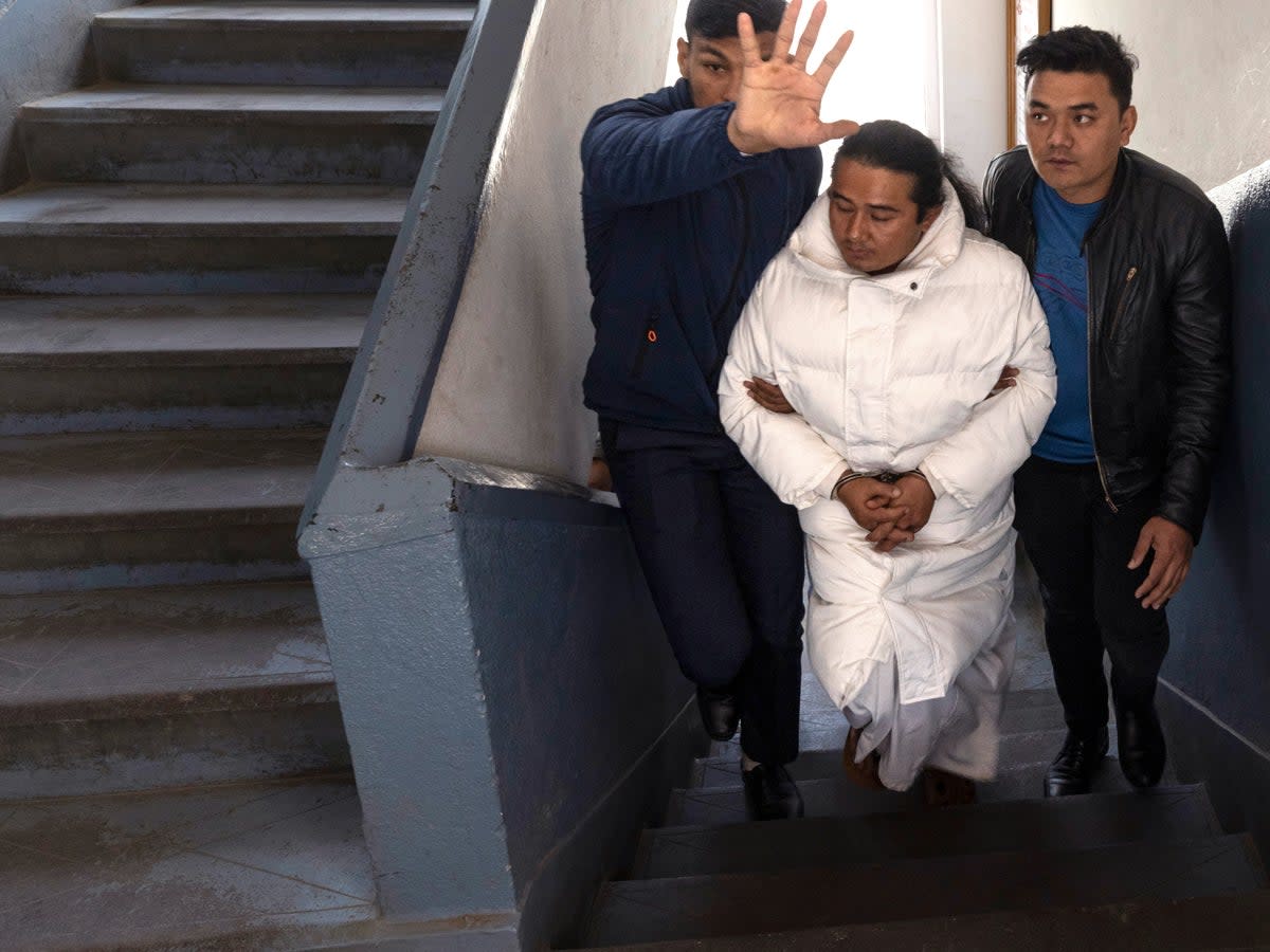 Ram Bahadur Bomjan, known as Buddha boy, arrested in Kathmandu (EPA)