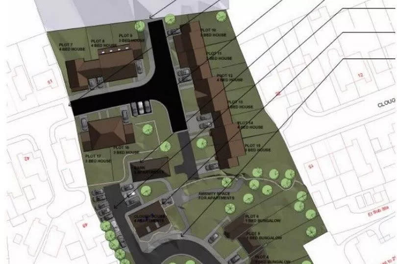 The proposed layout of the site