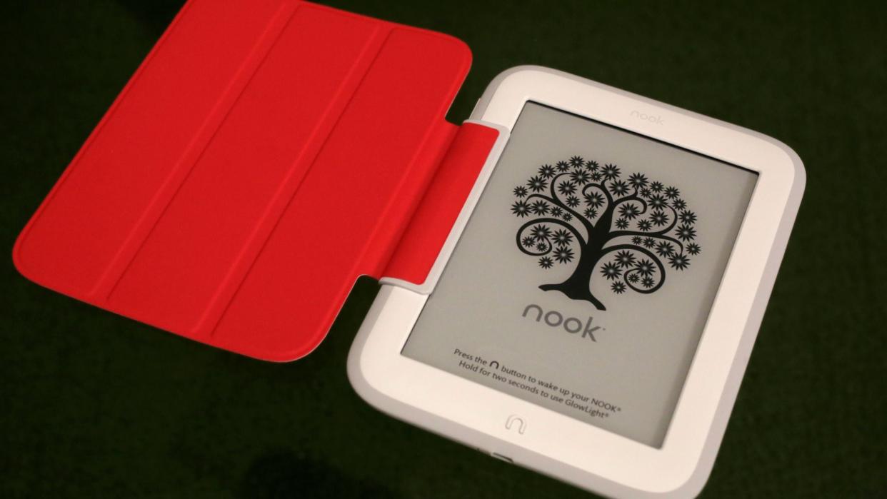 Mandatory Credit: Photo by Mark Lennihan/AP/Shutterstock (6141993a)Barnes & Noble's new e-reader, Nook GlowLight, is demonstrated in New York.