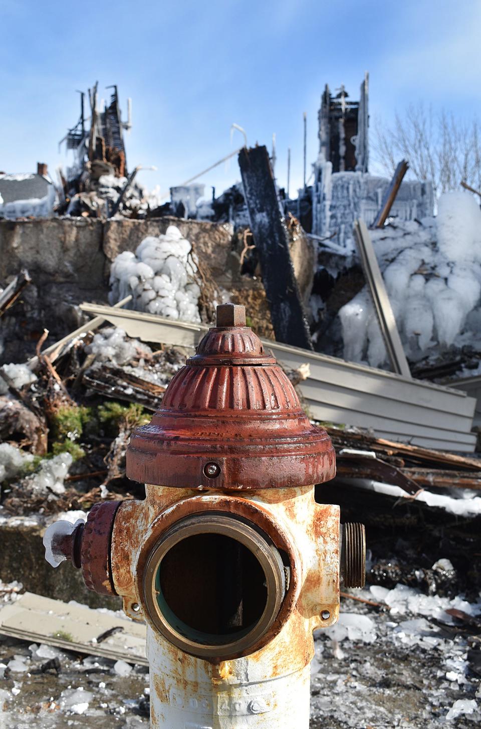 The aftermath of the Irving Street fire in January 2022.