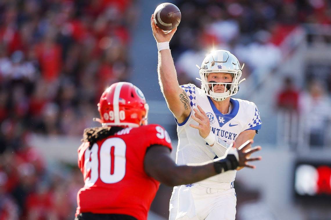 Kentucky quarterback Will Levis will need to make a splash in the Wildcats’ biggest games, such as Nov. 19 against defending national champion Georgia, to stay in the race for the Heisman Trophy.