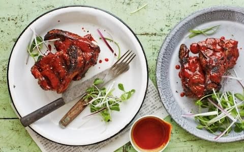 Tea smoked BBQ lamb chop recipe