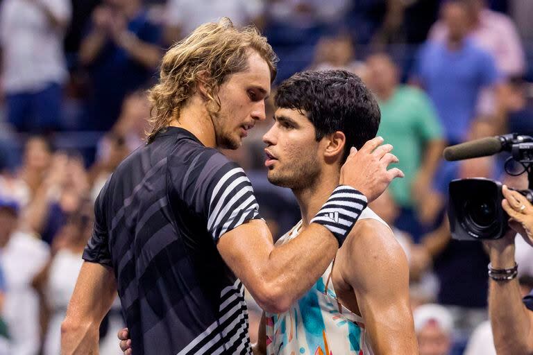 Alexander Zverev y Carlos Alcaraz se enfrentaron en siete oportunidades: el alemán tiene el historial a su favor: ganó cuatro