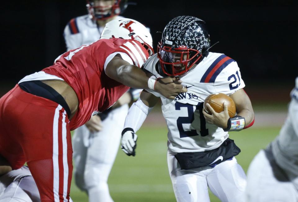 Hartley graduate Nyal Johnson is preparing to play for Kentucky State. He rushed for 1,199 yards and 16 touchdowns last season.