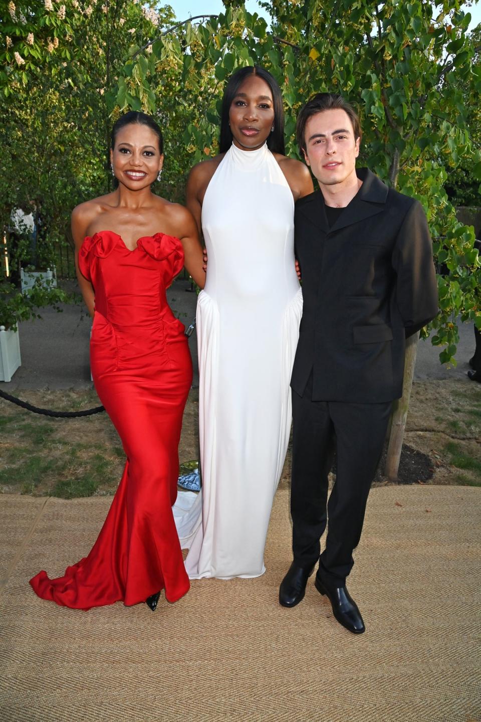 Emma Weymouth, Marchioness of Bath, Venus Williams and Marco Capaldo (Dave Benett/Getty Images)