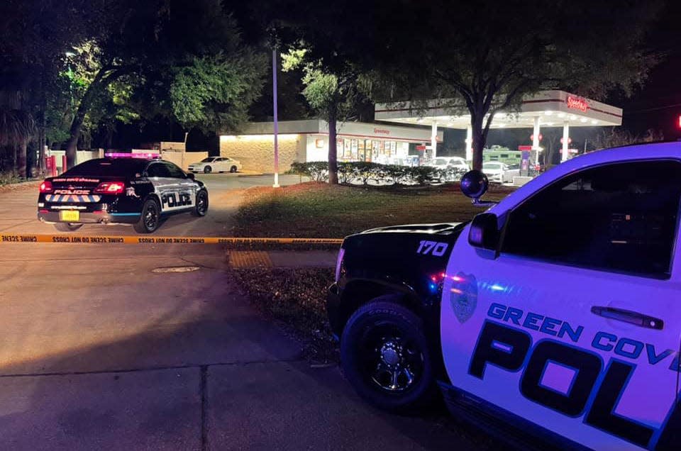 A hostage situation at a Green Cove Springs gas station ended Saturday night after several hours when a Clay County Sheriff's Office deputy shot the suspect and officers rescued a woman who authorities say was the hostage.