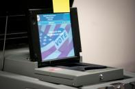 People vote at an early voting site in Fairfax, Virginia