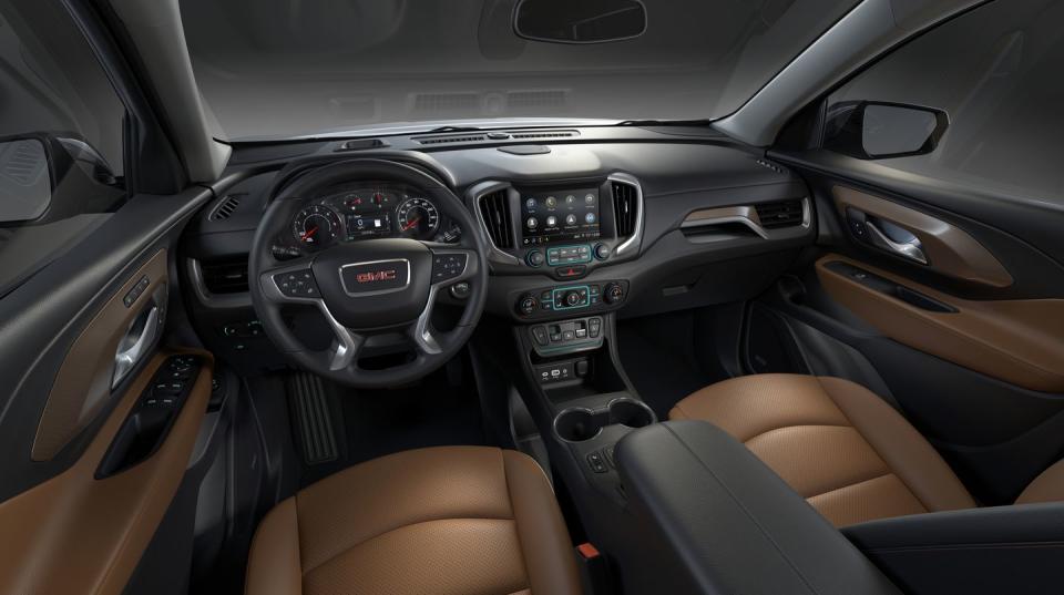 <p>It’s the same story in the GMC's cabin, where the Terrain gets unique styling that’s hit or miss. The pushbutton transmission buttons buried low on the dashboard <a rel="nofollow noopener" href="https://www.caranddriver.com/news/a15340467/gmc-set-aside-three-hours-to-show-that-its-new-electronic-shifter-isnt-confusing/" target="_blank" data-ylk="slk:are an odd touch;elm:context_link;itc:0;sec:content-canvas" class="link ">are an odd touch</a> and the materials used throughout the interior are average, but there’s plenty of passenger and cargo room. In the end, it’s the Terrain diesel's high $32,000 base price that most dulls its sheen; the gas-fed four-cylinder engine options can be had for less.</p>