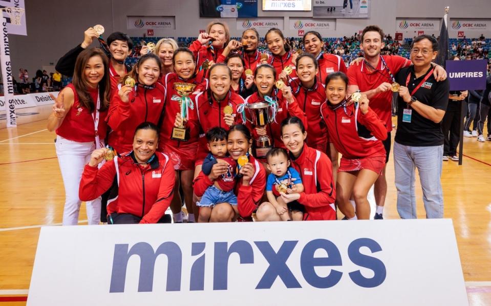 Singapore's gold-winning netball national team at the 2023 Mirxes Nations Cup. (PHOTO: Mirxes Nations Cup)