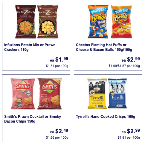 Party snacks on sale as Aldi's Special Buys this week.