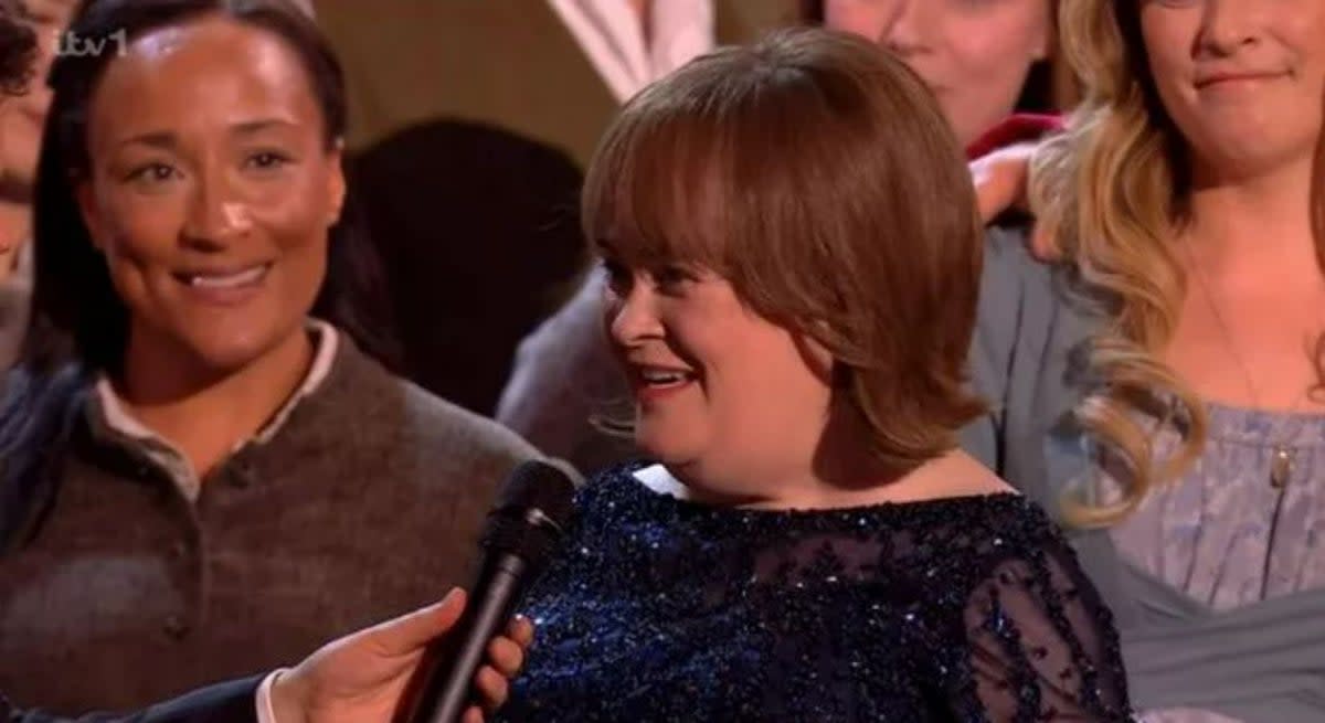 Susan Boyle revealed she suffered a stroke last year as she made a triumphant return to the BGT stage  (ITV)