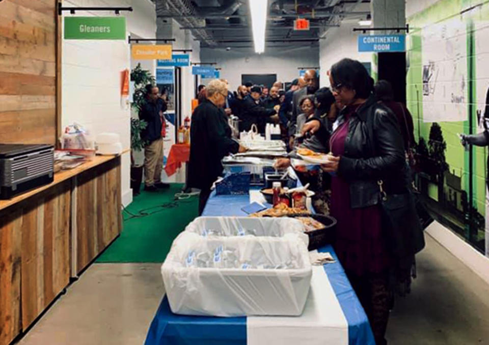 Image: A pancake breakfast event hosted by the 9th Precinct at the Ford Resource and Engagement Center in Detroit on March 6, 2020. (Detroit Public Safety Foundation)