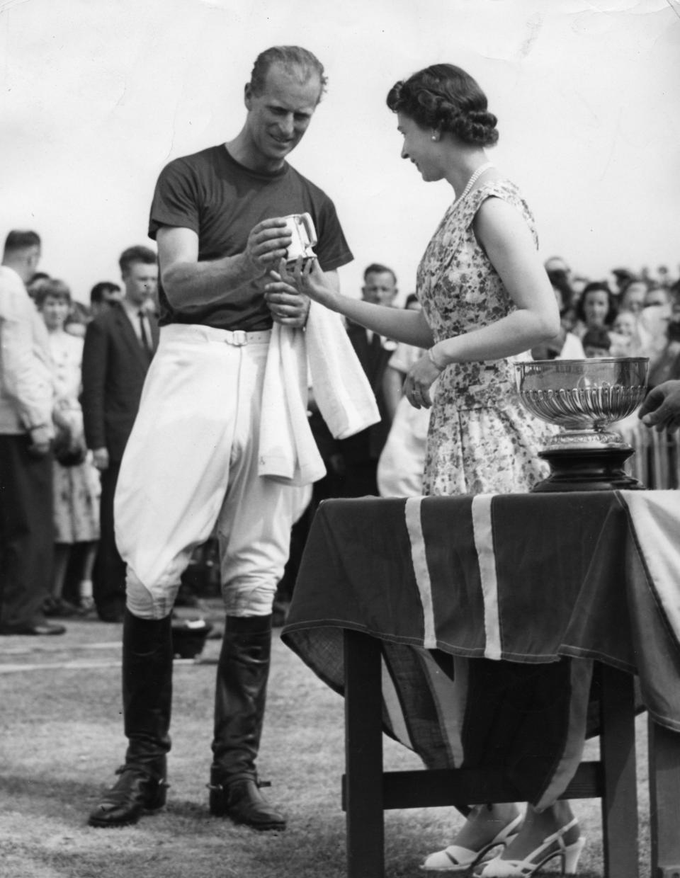 The couple, pictured here at a polo match in 1957, had trouble adjusting to&nbsp;their new lives.<br /><br />&ldquo;Elizabeth had a lot to&nbsp;learn as queen and also had everyday jobs in addition to opening hospitals and other royal duties,&rdquo; Bose said. &ldquo;She was concerned for her husband&rsquo;s need for a sense of identity and gave him duties. Eventually, he was able to establish several very worthy charity initiatives, like the&nbsp;<a href="https://www.dofe.org/" target="_blank" data-beacon-parsed="true">Duke of Edinburgh&rsquo;s Award</a>.&rdquo;