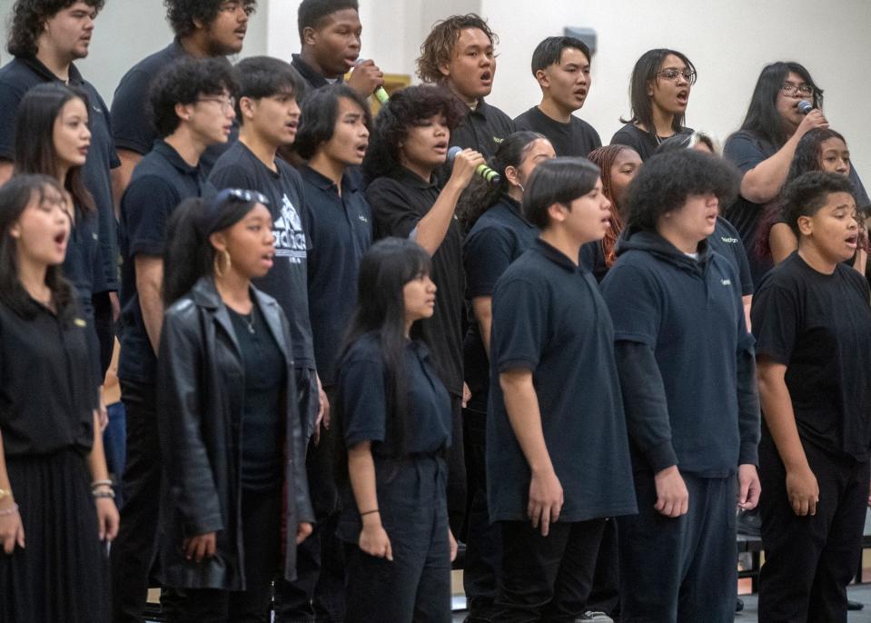 It's a song that's been sung all over the country for decades. "Lift Every Voice and Sing" is performed here by the Chavez High School Choir in Stockton, California.