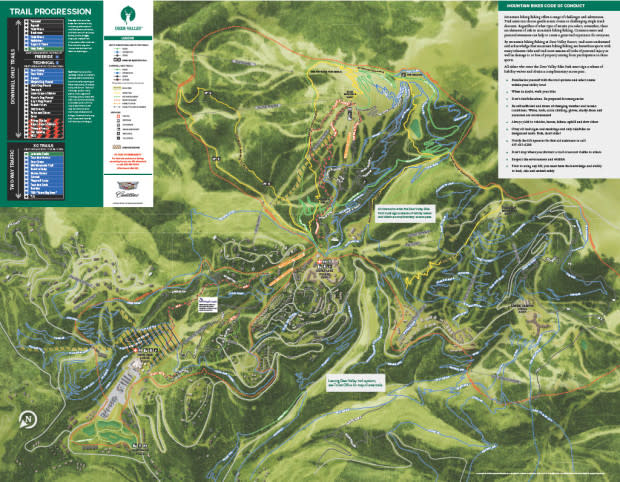 Deer Valley's expansive summer trail map