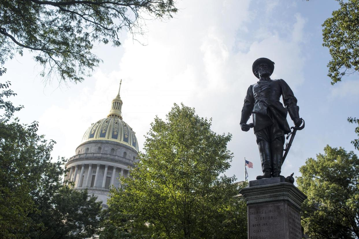 The statue of Confederate General Thomas Stonewall Jackson in Charleston, West Virginia: Getty Images