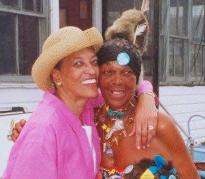 Johnnetta Betsch Cole (left) and her late sister, "The Beach Lady," MaVynee Oshun Betsch.