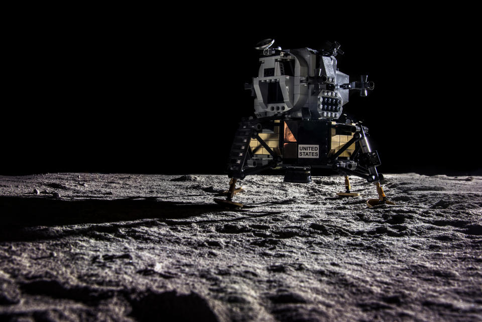 Lampert's photo of the Apollo moon landing, using Lego's Apollo 11 Lunar Lander set (