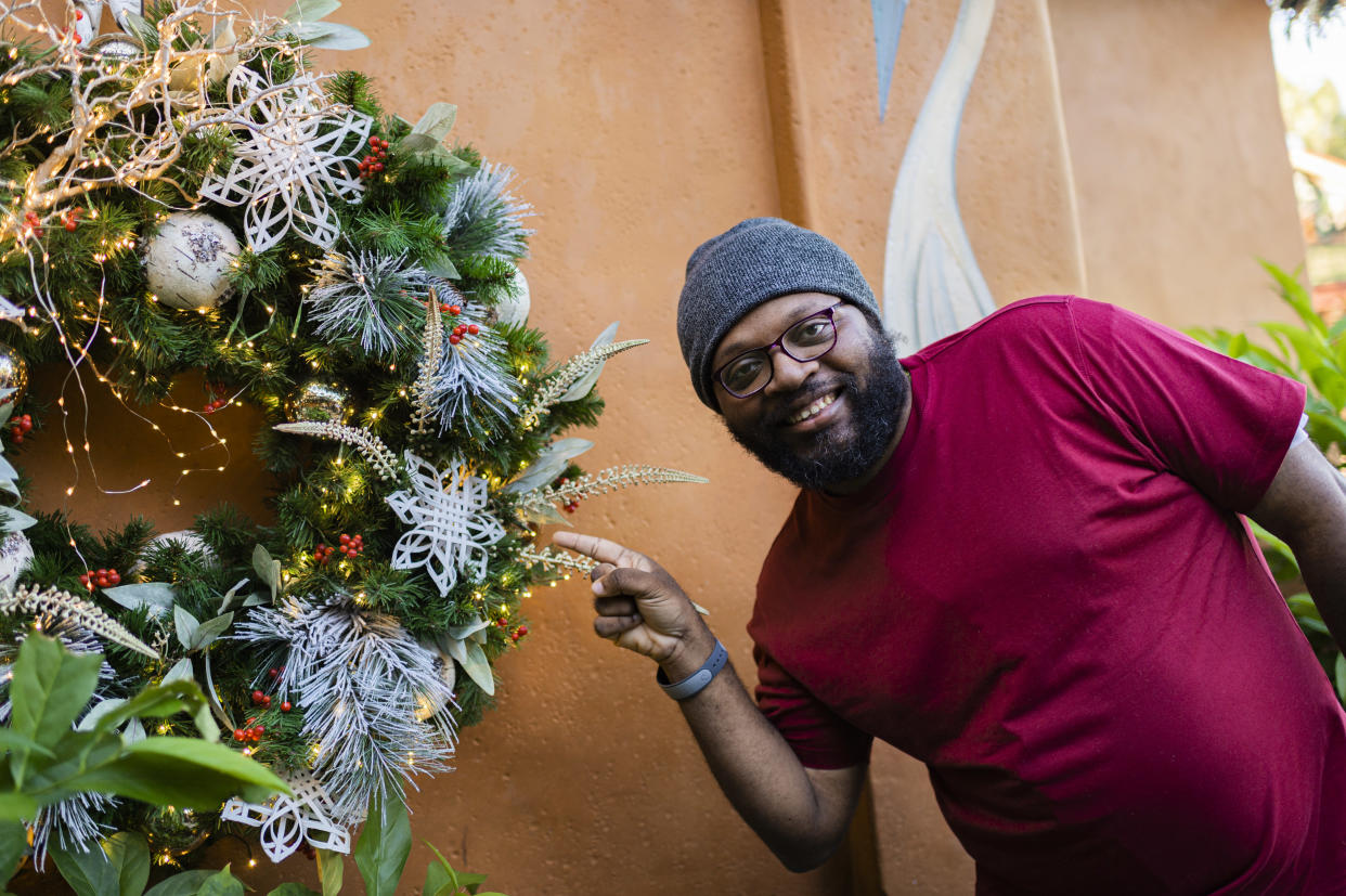 The festive snowflake decorations at the Walt Disney World Resort's Animal Kingdom park were made by artisans with special needs. (Photo: Disney)