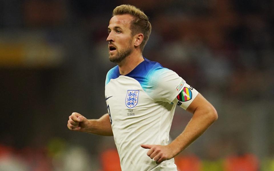 Fifa faces court over England OneLove armband row - England's Harry Kane with UEFA One Love armband during the UEFA Nations League Group C Match at San Siro Stadium, Italy - PA/Nick Potts