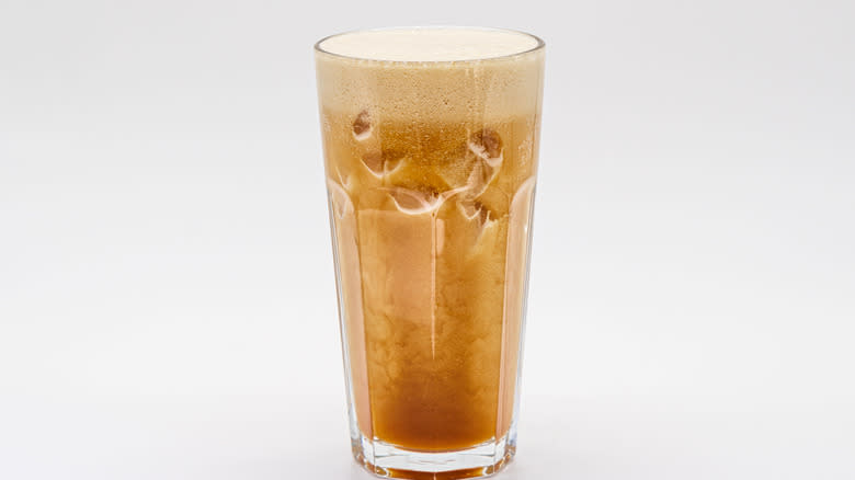 Iced coffee with cold foam