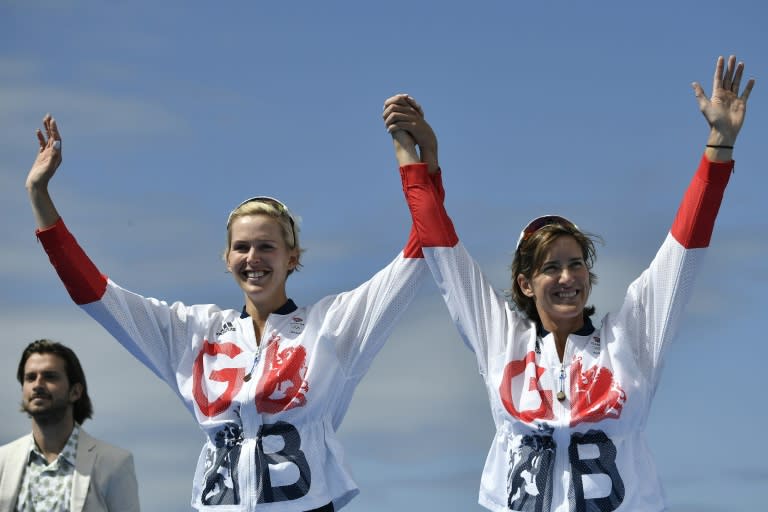 Britain's Victoria Thornley (L) and Katherine Grainger struggled for form ahead of the Rio Olympics but went on to win silver