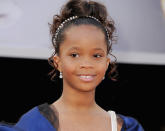 Quvenzhane Wallis arrives at the Oscars. (Credit: Getty)