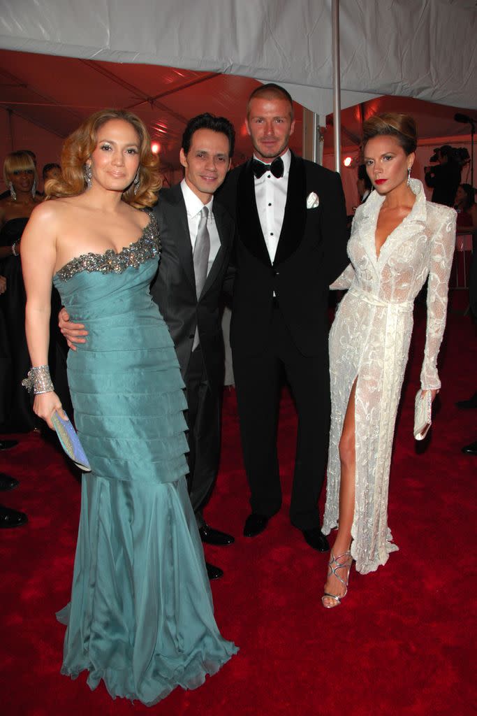 Los Beckham en una gala solidaria con Marc Anthony y JLO