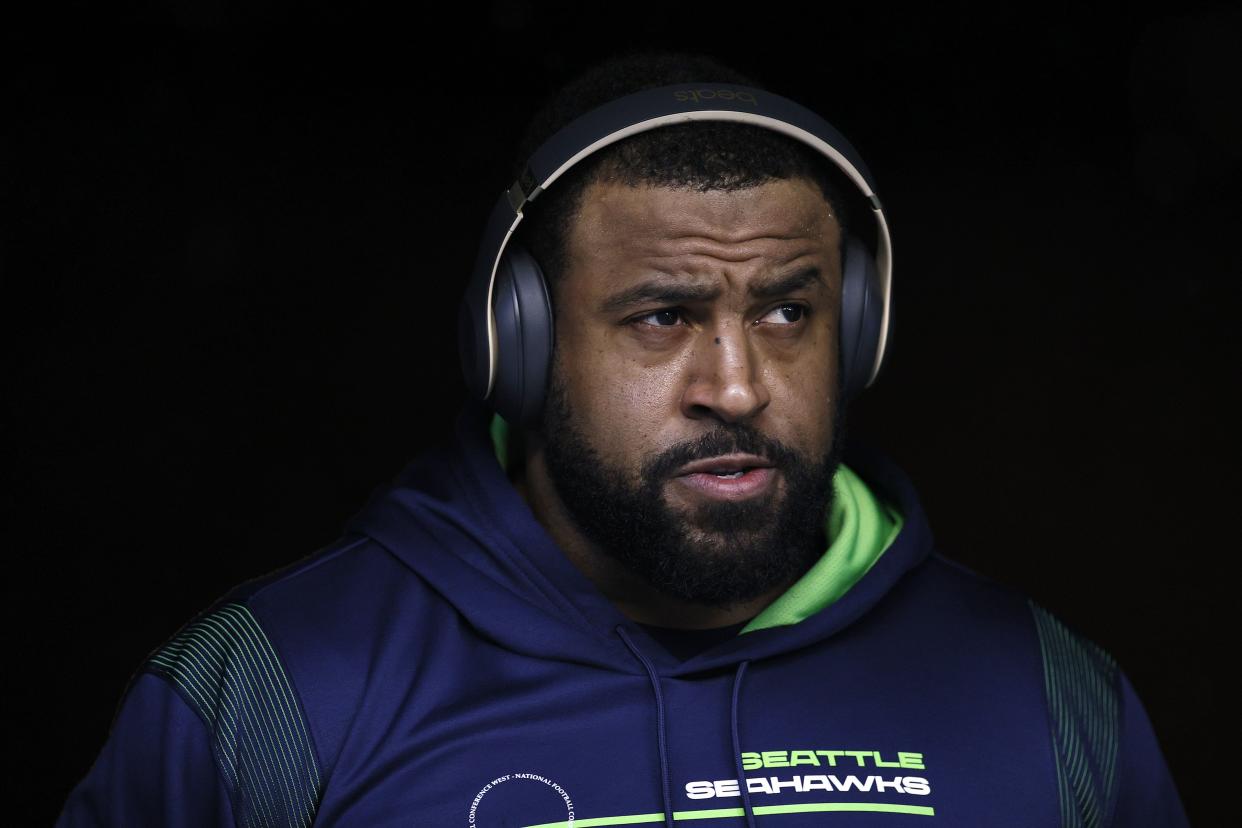 Duane Brown with the Seattle Seahawks in January.