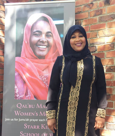 Rabi'a Keeble, the lay leader behind the Qal'bu Maryam Women's Mosque which held its first service on Good Friday, is pictured at the Starr King School for the Ministry in Berkeley, California, U.S., April 14, 2017. REUTERS/Lisa Fernandez