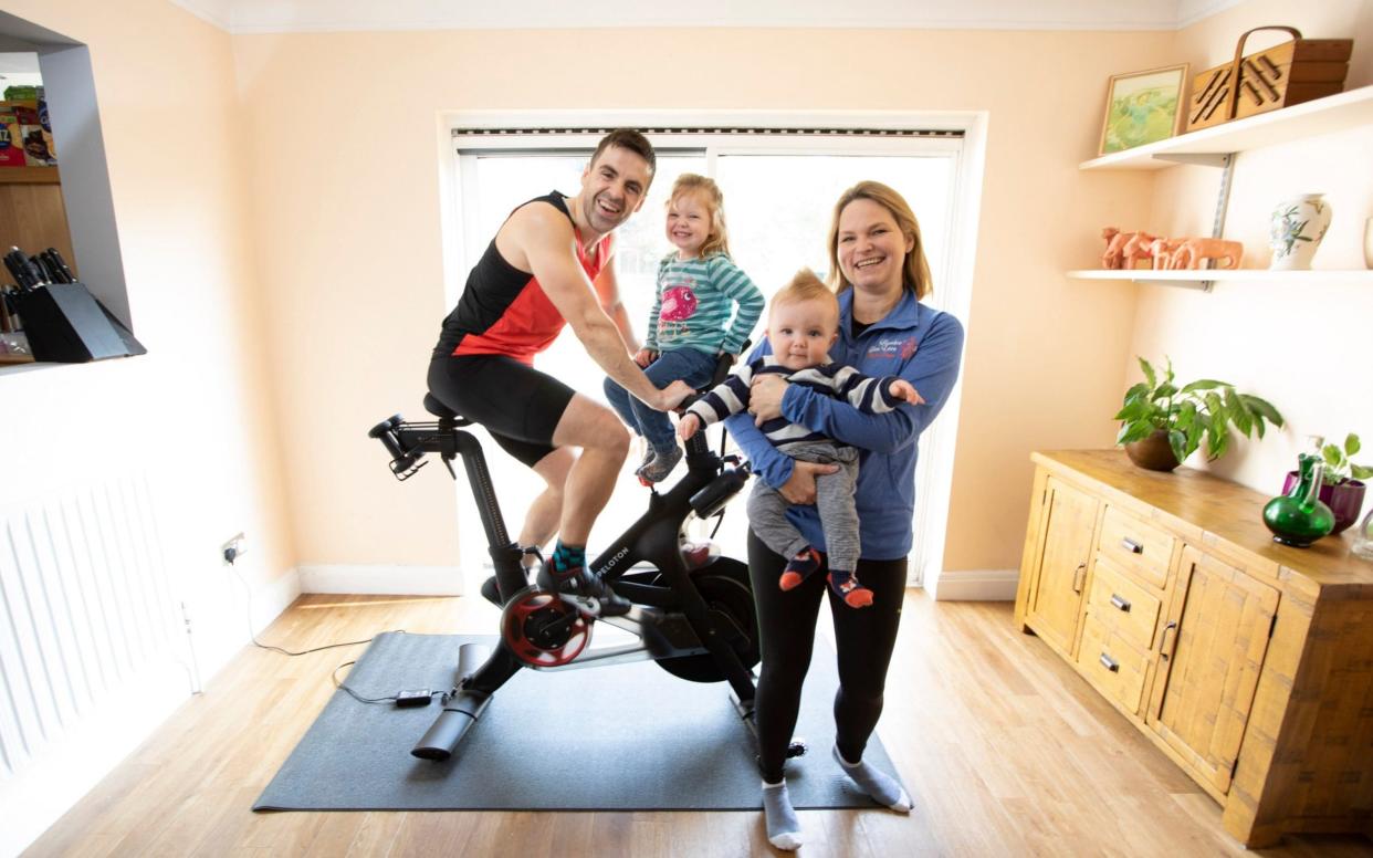 Fun for (nearly) all the family - the Peloton bike has broad appeal in the Hough household - Rii Schroer