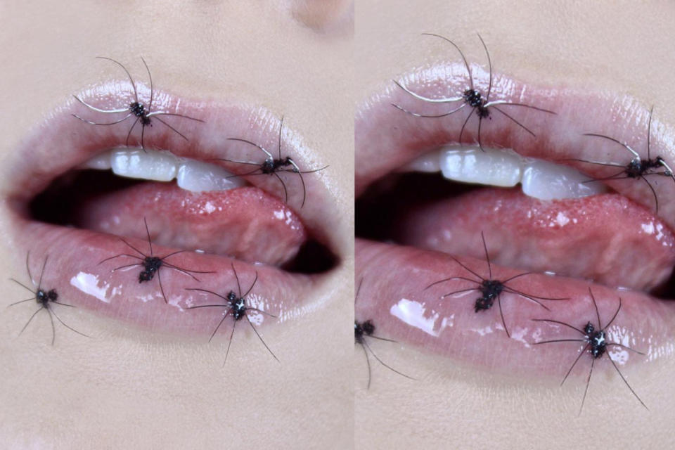 Spider lip art is officially a thing. (Photo: Instagram/jessieleebeauty)