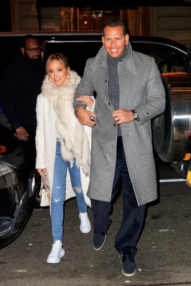 Jennifer Lopez Flaunts McQueen & Massive Engagement Date Night