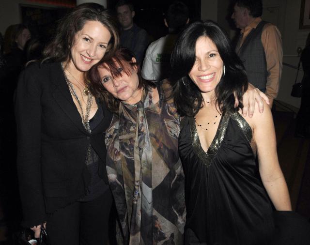 HOLLYWOOD - DECEMBER 07:  Actresses Joely Fisher, Carrie Fisher and Tricia Leigh Fisher attend the reception for the HBO premiere of 