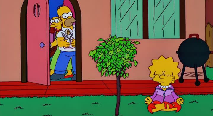 Lisa sits under the bodhi tree in Shee of Little Faith