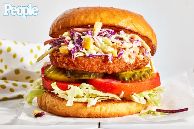 <p>Jennifer Causey</p> Pinky Cole's Vegan Buffalo-Ranch ‘Chicken’ Sandwich