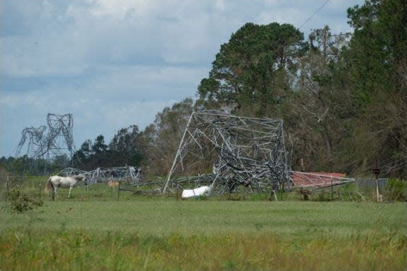 Hurricane Laura toppled towers that support Entergy's major transmission lines for the area.