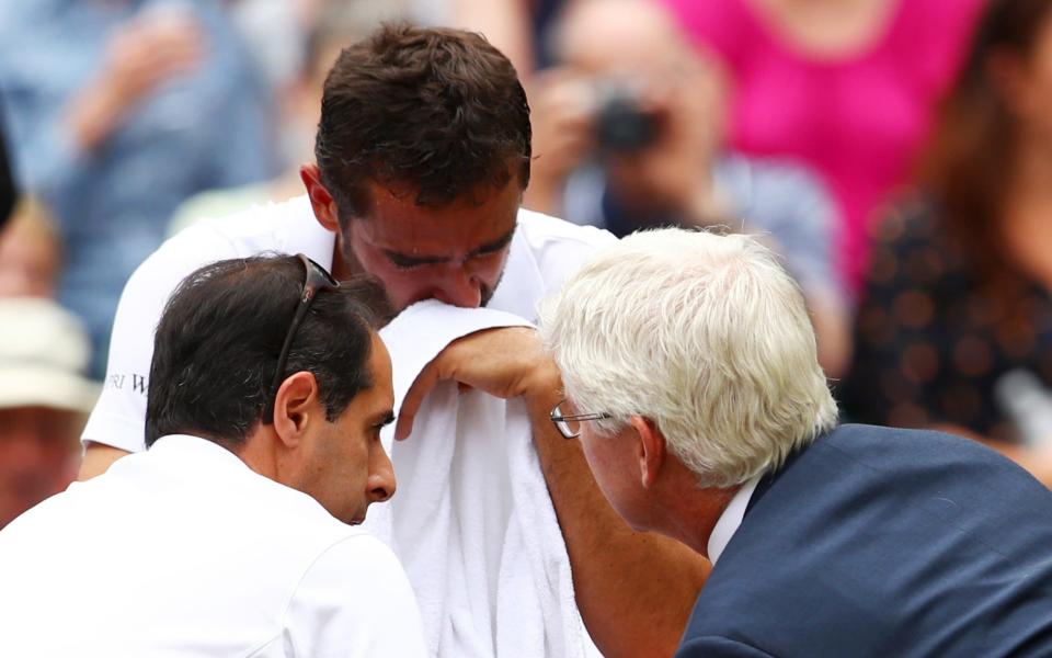 Cilic sobs during one changeover
