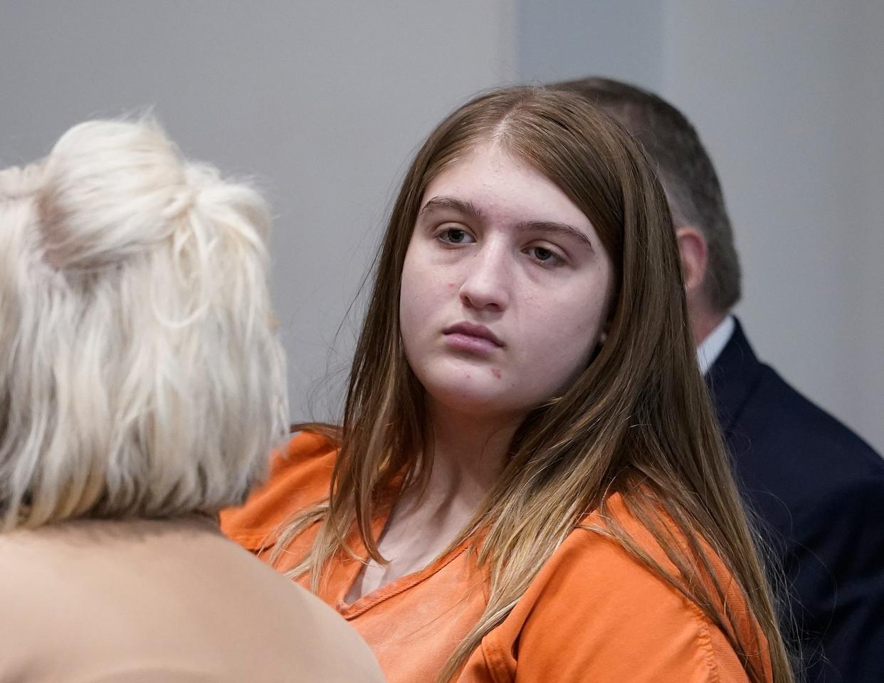 Nicole Jackson-Maldonado appears in court for a hearing at the Justice Center in Daytona Beach, Tuesday, Nov. 22, 2022.