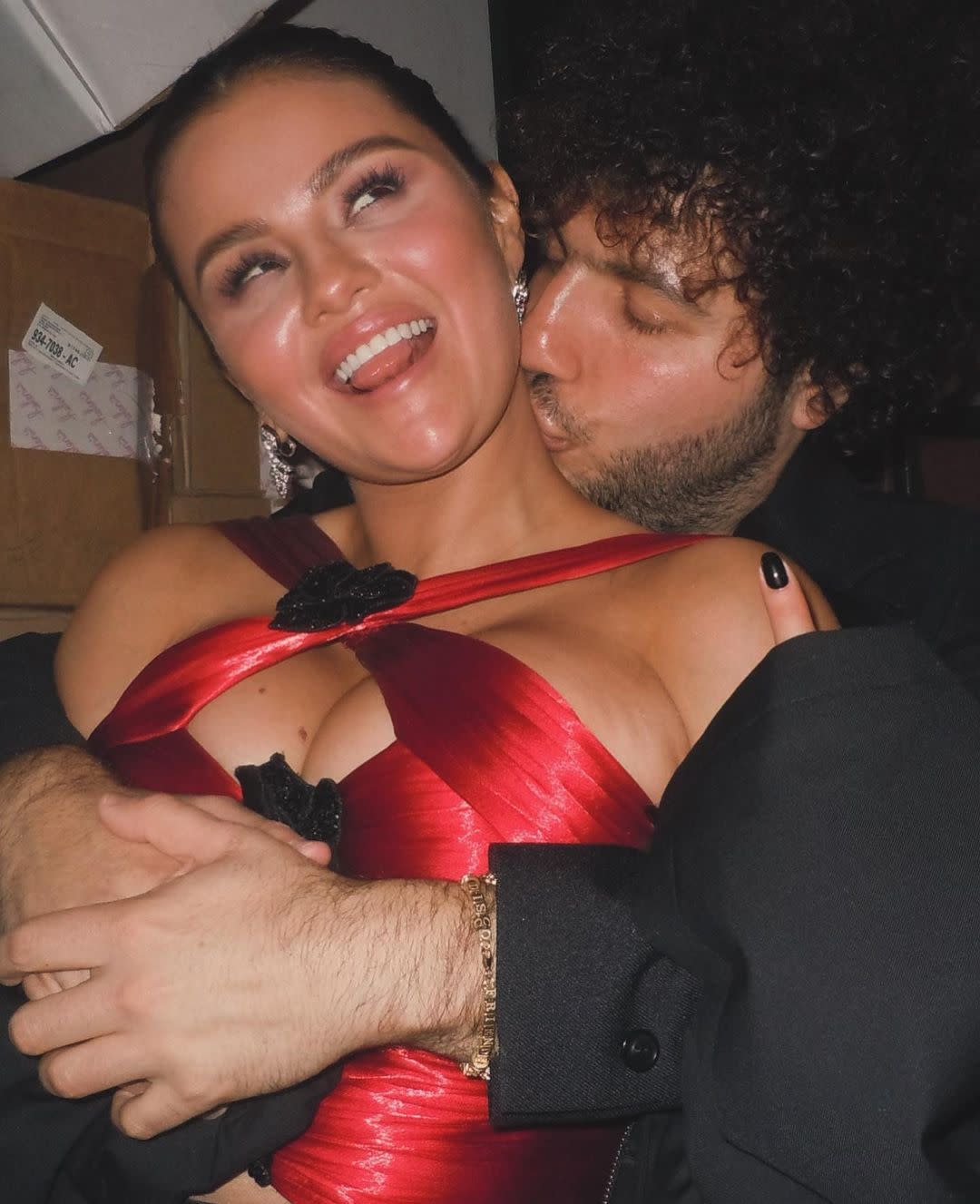 selena gomez and benny blanco on golden globes night