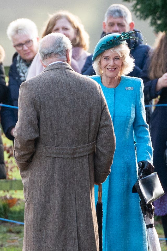 Royals attend church service