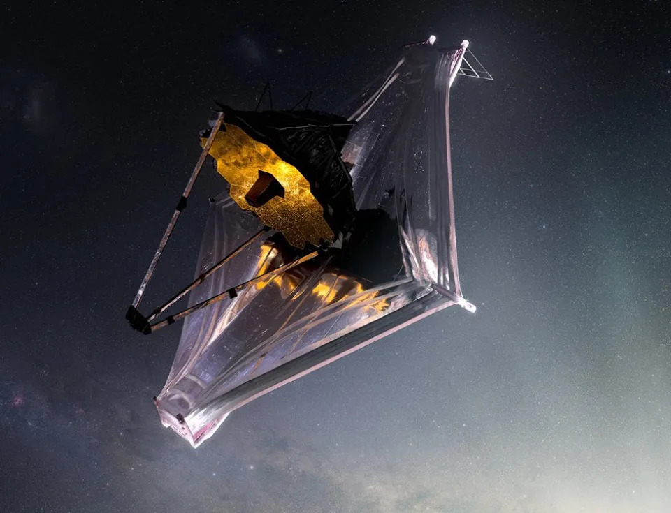 藝術構想圖：太空中的詹姆斯·韋伯望遠鏡