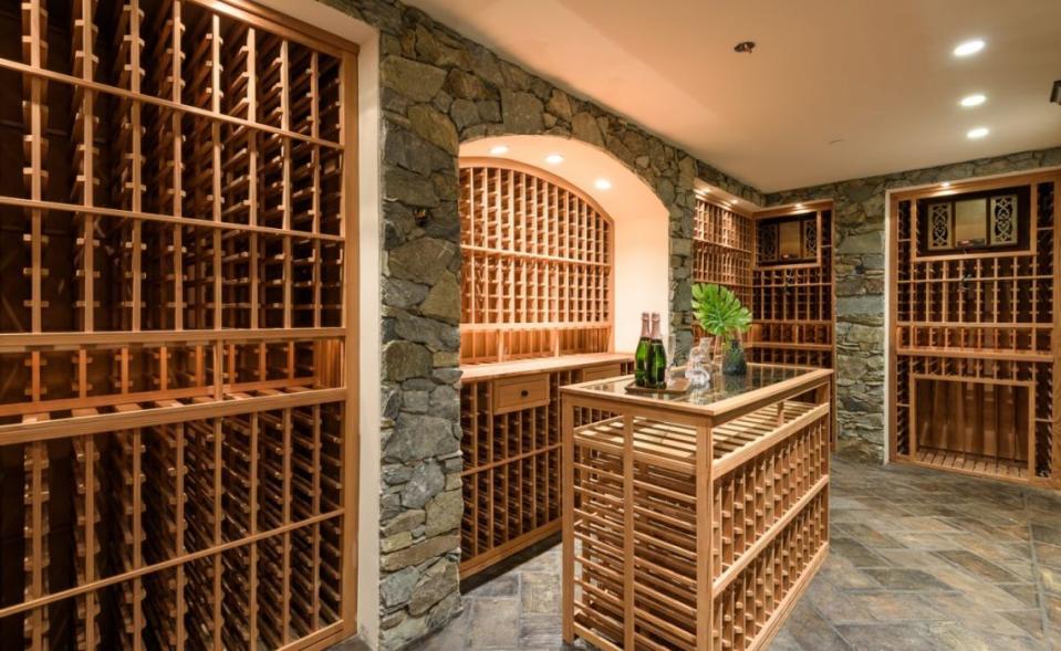 8) A wine cellar on the lower level could hold hundreds of bottles of wine.