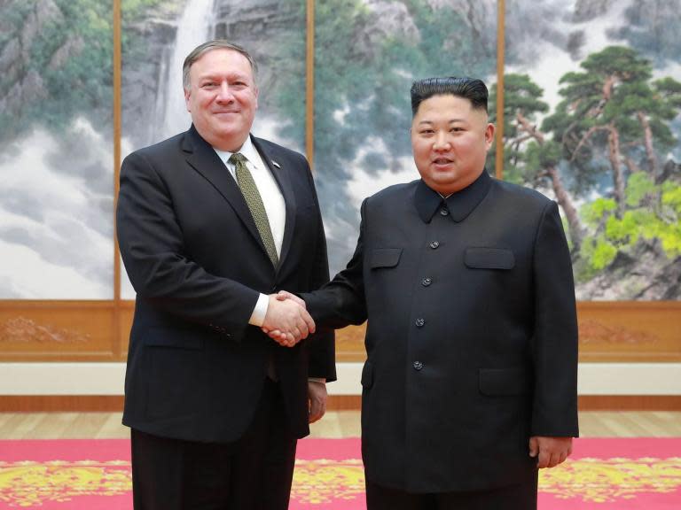 North Korea has called for US secretary of state Mike Pompeo to be removed from nuclear talks because of his reckless and immature behaviour, according to reports.The official KCNA news agency quoted Kwon Jong Gun, a senior foreign ministry official, as accusing Mr Pompeo of “fabricating stories like a fiction writer.”“Whenever Pompeo pokes his nose in, the talks go wrong without any results even from the point close to success,” Mr Kwon said.“I am afraid that, if Pompeo engages in the talks again, the table will be lousy once again and the talks will become entangled.“Therefore, even in the case of possible resumption of the dialogue with the US, I wish our dialogue counterpart would be not Pompeo but other person who is more careful and mature in communicating with us.”The statement was made shortly after North Korea announced that its supreme leader Kim Jong-un had overseen the testing of a new tactical guided weapon.It was the North’s first weapon’s test since negotiations over nuclear disarmament and US sanctions broke down at the second summit between Mr Kim and US President Donald Trump in February.Last week the North Korean leader announced that he would only consider a third summit if the US brought the “right attitude” to talks and changed its “hostile” policy, including tough sanctions, before the end of the year.On Monday, Mr Pompeo responded by saying that Mr Kim had promised to denuclearise during his first summit with Mr Trump and that officials were trying to “chart a path forward so we can get there.” The North Korean statement by Mr Kwon accused Mr Pompeo of “talking nonsense”.“We cannot be aware of Pompeo’s ulterior motive behind his self-indulgence in reckless remarks; whether he is indeed unable to understand words properly or just pretending on purpose,” said Mr Kwon.“However, it is a very dangerous situation if he really did not grasp the meaning. If his behaviour is intended, I think it is none other than silly calculation to be free from the constraint that the US should make a move until the end of the year, misrepresenting the meaning of our requirement as the finalization of the working level negotiation by the end of the year by help of his talented skill of fabricating stories like a fiction writer.”Mr Pompeo was also accused of “spouting reckless remarks hurting the dignity of our supreme leadership” – believed to be a reference to the secretary of state’s agreement that Mr Kim was a “tyrant”.Additional reporting by agencies